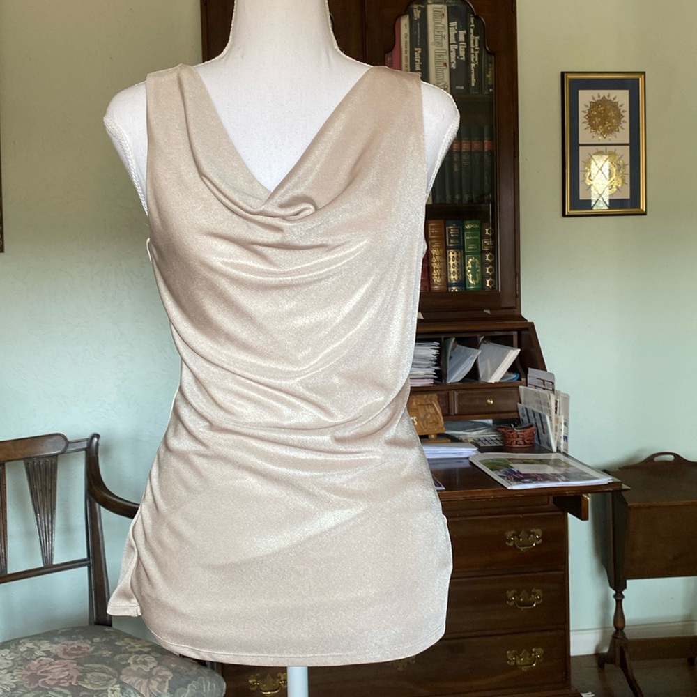 Gold Cowl Neck Top